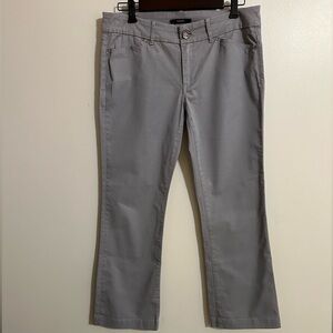 Tahari Light Gray Cotton Boot-Cut Jeans, Size 8